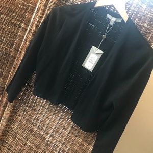 Neiman Marcus Black Superfine Cashmere Shrug Cardigan Size Petite